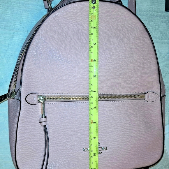 COACH Jordyn Pink Backpack Crossgrain Leather Goldtone Hardware EUC - Picture 9 of 10